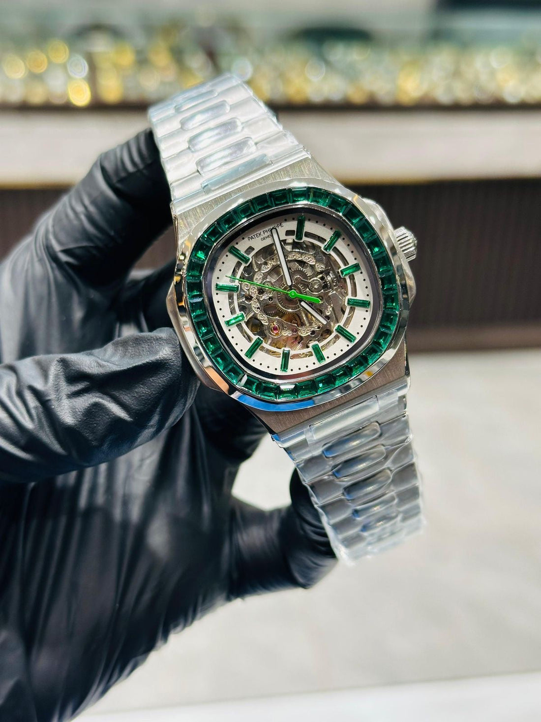 P.P Skeleton Ring Stone Master Grade Automatic 1 Year Warranty Sapphire Glass