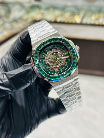 P.P Skeleton Ring Stone Master Grade Automatic 1 Year Warranty Sapphire Glass